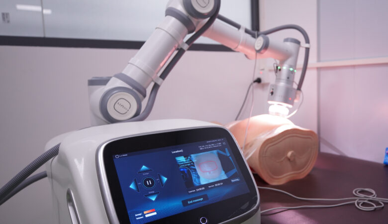 2025 AI Sculpt Robot Cilin Body Slimming Massage Fascia Release Repel Cold Warming Body RF Robot for Spa