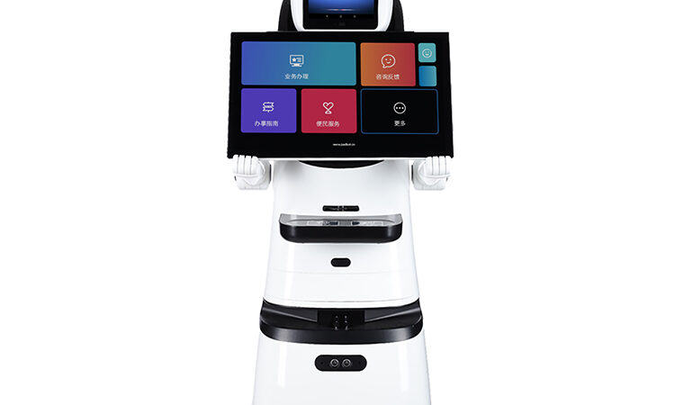 Dual Screen Commercial Reception Robot Best AI Humanoid Welcome Robot for Showroom Guided Tours